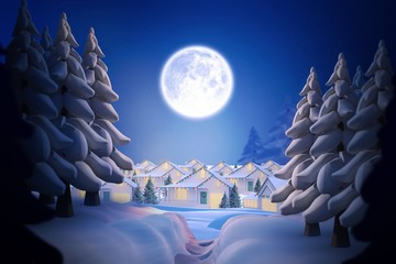 Fototapeta premium Winter snow scene