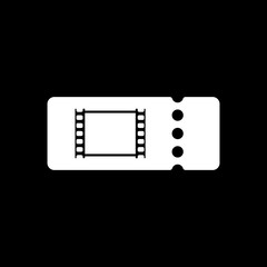 The blank cinema ticket icon