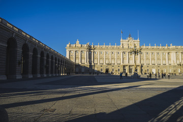 Obraz premium Royal Palace of Madrid, located in the area of the Habsburgs, cl