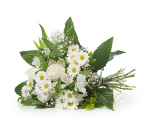 White flowers bunch isolated on white