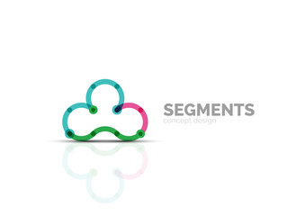 Vector outline minimal abstract geometric logo