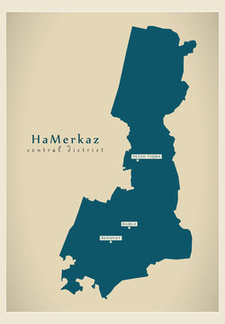 Modern Map - HaMerkaz IL