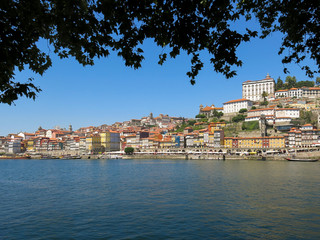 Ribeira District and Douro River in Porto, Portugal