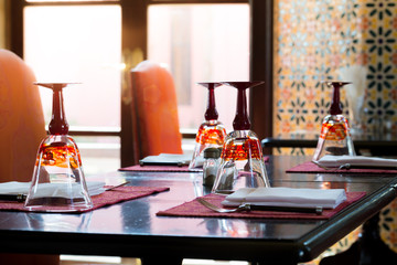 Luxury Table Settings In Restaurant
