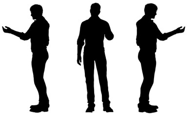 silhouettes of a men
