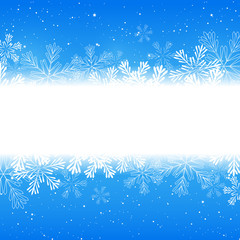 Fototapeta na wymiar Christmas snowflakes border for Your design 