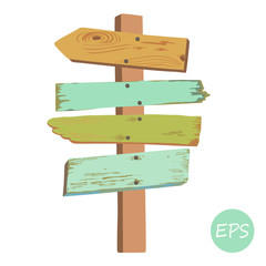 Old wooden signpost - 95553175