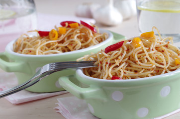 spaghetti aglio e olio e peperonino