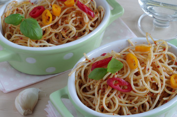 spaghetti aglio e olio e peperonino