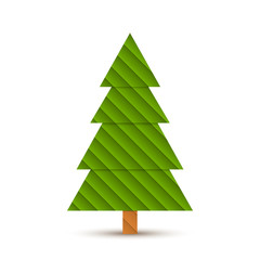 Abstract Fir Tree with Lines