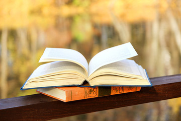 Open book on a ground. Knowledge is power. Education. Enlightenment.