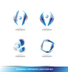 Business corporate logo icon set