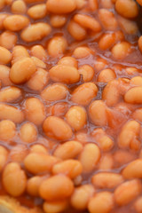 Image of beans on toast, a traditionally english snack
