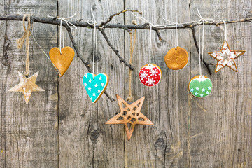 christmas decoration with gingerbread