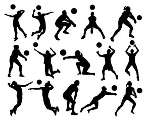 Volleyball Silhouettes