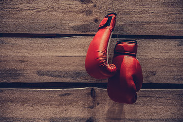 Boxing gloves. 