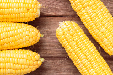Fresh corn cereal close-up