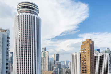 Fototapeta na wymiar Highrise modern building in Hong Kong