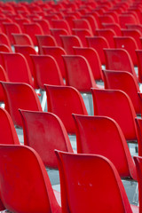 Naklejka premium Empty red seat in Stadium 