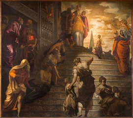 Poster Monument Venice - Presentation of Virgin in the Temple by Tintoretto.