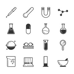 Set of science icons