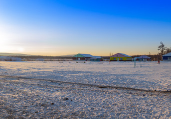 Fototapeta premium winter rural landscape