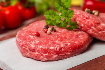 Raw Minced burger Meat