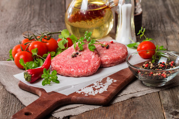 Raw Minced burger Meat