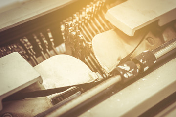 Close up still life typewriter 