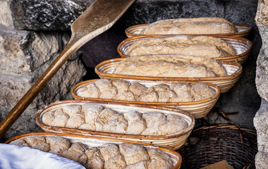 making bread - vintage