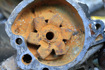 Parts rusty propeller engine