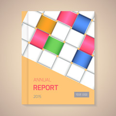 Annual Report Cover vector illustration