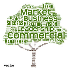 Vector Conceptual business leadership word cloud