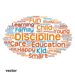 Vector conceptual education word cloud isolated