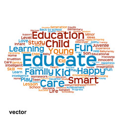 Fototapeta premium Vector conceptual education word cloud isolated