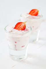 Strawberry and oatmeal dessert