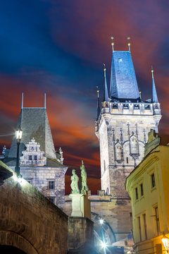 Famous Landmark - Medieval Towers, Sculpture and Lantern,