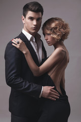 Well-dressed retro couple