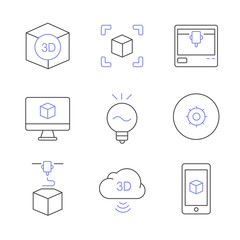 print icon set