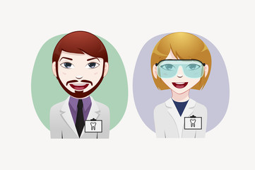 Dentist vector illustration