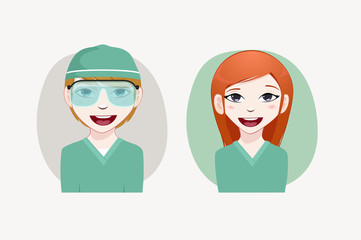 Obraz premium Surgeon character