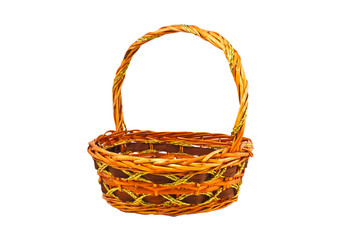 empty basket isolated on white