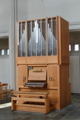 Obraz na płótnie Canvas organ in the cathedral in Reykjavik city
