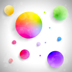 Vector set of colored balls