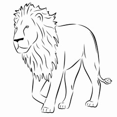 silhouette lion vector