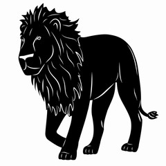 silhouette lion vector