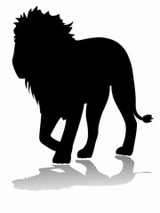 silhouette lion vector