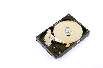 Hard disk isolated on a white background.