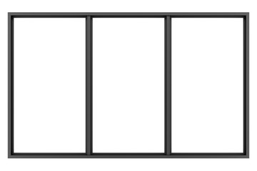 black metallic window isolated on white background - 95567535
