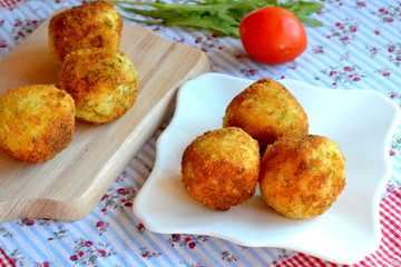 rice balls arancini. italian starter